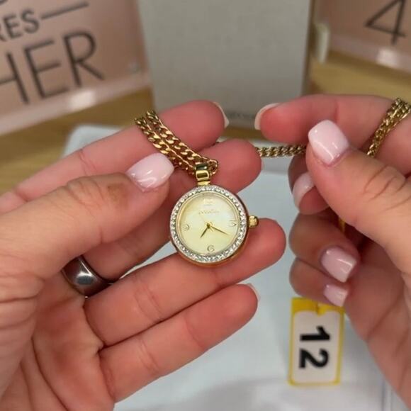 Invicta Mini 22.5mm Angel Women’s Watch Necklace Mother Of Pearl Dial $199 MSRP - Picture 14 of 14